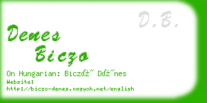 denes biczo business card